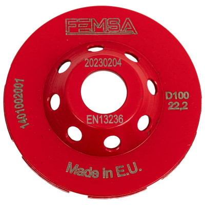 Чашка алмазная двухрядная ST 100 мм FEMSA 1401002001