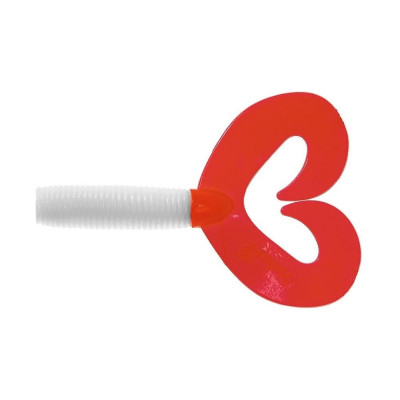 Твистер Helios hs-12/1-003 credo double tail 2.95"/7.5 см, white rt, 7шт 00000124660