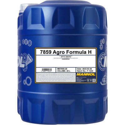 Синтетическое моторное масло AGRO FORMULA H 20 л MANNOL 1989