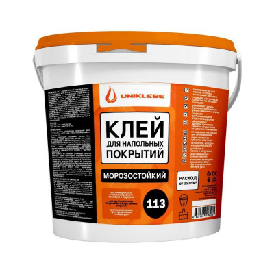 Клей для напольных покрытий UNIKLEBE 113 универсальный, морозостойкий, 7 кг 1130007