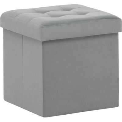 Пуф Leset плуто складной с крышкой Velutto 12 велюр антрацит 1303-1360