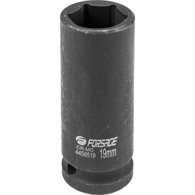 Головка ударная глубокая 6-гранная 19 мм, 1/2"DR Forsage F-4458519(6805)