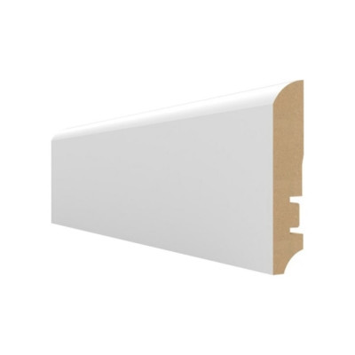 Напольный плинтус STELLA 80S, МДФ, 2000x80x16 мм, белый, 5 шт. ЦБ-00012929 ЦБ-00012929