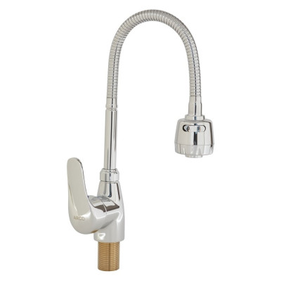 Смеситель для кухни ARCO DA VELLA 40 мм, ручка боковая, с гайкой, гибкий излив хром А47(1)34CHR 14686