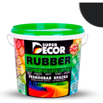 Резиновая краска SUPER DECOR №12 Карибская ночь, 6 кг 4630024701032