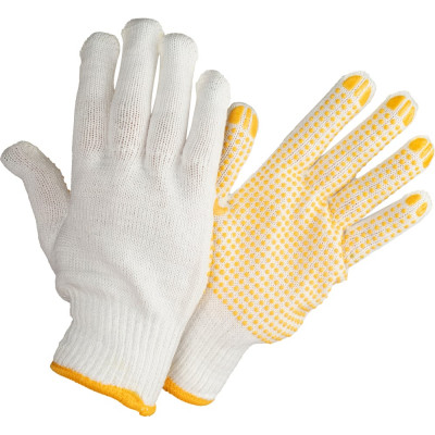 Перчатки из поликоттона КЭС пвх-покрытие точка, размер 9/L, 12шт 14000030