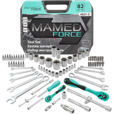 Набор инструментов profi 82пр. 1/4",1/2"(6гр)(4-32мм) MAMEDFORCE MF-4821-5(54637)