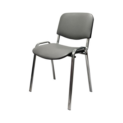 Стул Easy Chair ко rioизо искусственная кожа, серая матовая, тисненная 503, каркас под хром 1905634