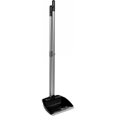 Набор для сухой уборки In'Loran совок+щетка, с длинной ручкой 80 см, черный MSO-22BK