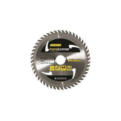 Диск пильный 190х30, 48Z Hanskonner H9022-190-30-48T