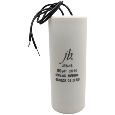Конденсатор пусковой JB Capacitors 80мкФ, 450В, ±5, 60х120, JFS-18 (CBB60-K) (гибкие выводы) JFS18A6806J000000B-88
