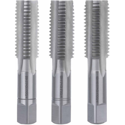 Набор метчиков из 3-х шт. H-Tools М24 шаг 3.0мм DIN352 HSS-G 230240HT