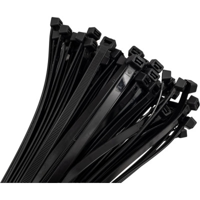 Нейлоновые стяжки Fortisflex НСС EasyFix 8x450 мм, черный, 100 шт. 89927