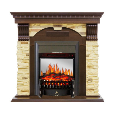 Каминокомплект Royal Flame Dublin арочный сланец (темный дуб) портал и очаг fobos fxm black 64948630