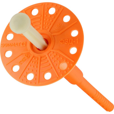 Дюбель теплоизоляционный тарельчатый SORMAT ФЗД-1x195, коробка 200 шт 8730195000