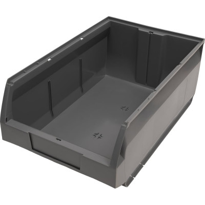 Ящик Gigant 400x230x200 ПП темно-серый 32087
