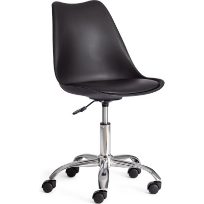 Офисное кресло Tetchair TULIP (mod.106-1) 1 шт. в упаковке, металл/пластик/PU, 58x47x97см, Black (черный) / Chrome (хром) 21551