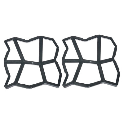 Садовая дорожка KIMRIK, 44x44 см, толщина 40 мм, черная, 2 шт KG000652