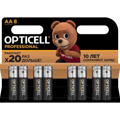 Батарейки OPTICELL Professional AA 8шт 5052007