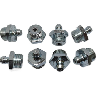 Пресс-масленка прямая оц. H1 M12x1, комплект 10 шт., оцинкованная сталь, Европейский стандарт DIN71412, MasloSmenka 010109-10