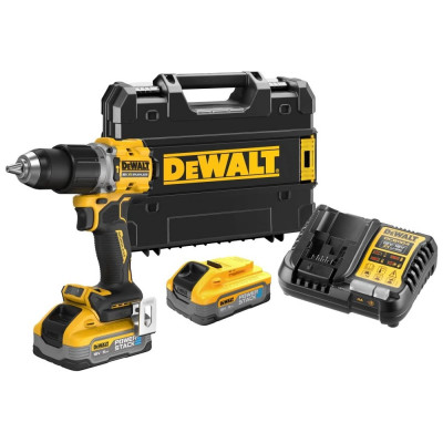 Аккумуляторная ударная дрель-шуруповерт DEWALT 18 В, 2000 об/мин, 34000 уд/мин, с 2 АКБ 5 Ач и ЗУ, в кейсе TSTAK DCD805H2T DCD805H2T-QW