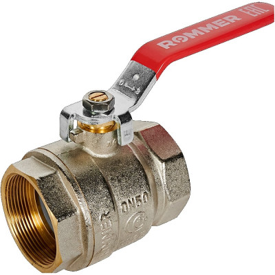 Кран шаровой неполнопроходной ROMMER RBV-0001-2110350 ВР/ВР, ручка рычаг 2 RG00938RJN7S89