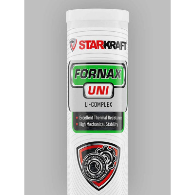 Многофункциональная высокотемпературная водостойкая смазка STARKRAFT FORNAX Uni EP3 0,37 кг. (для электродвигателей) NLGI: 3, DIN 51502: KP3P-21 FU7376037