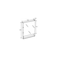 Зеркальный шкаф Roca Gap 60см, фиолетовый ПВХ ZRU9302751/ZRU9000087 00000039357