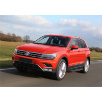 Пороги Rival "Premium-Black" для Volkswagen Tiguan II 2016-, 173 см, 2 шт., алюминий, A173ALB.5802.4