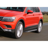 Пороги "Premium" Rival для Volkswagen Tiguan II 2016-2020 2020-н.в., 173 см, 2 шт., алюминий, A173ALP.5802.4