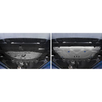 Защита картера и КПП Rival для Honda CR-V V (V - 2.0; 2.4) 2017-н.в., штампованная, алюминий 3 мм, с крепежом, 333.2131.2