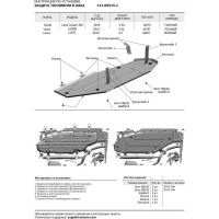Защита топливного бака АвтоБроня Lexus LX III 2012-2021/Toyota Land Cruiser 200 2015 111.09515.1
