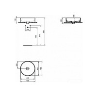 Мебельный умывальник Ideal StandardSTRADA II Round Vessel 45 без отверстия под смеситель T296101