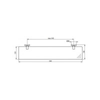 Полка Ideal Standard IOM прозрачное стекло A9125AA