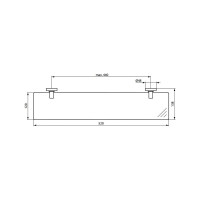 Полка Ideal Standard IOM матовое стекло A9124AA