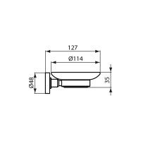 Мыльница Ideal Standard IOM матовое стекло A9122AA