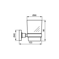 Стакан Ideal Standard IOM матовое стекло A9120AA
