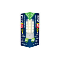 Светодиодная лампа Uniel LED-JC-220/3W/3000K/G4/CL GLZ09TR прозрачная UL-00006742