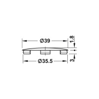 Заглушка Hafele Maxifix E RAL1001 262.86.491