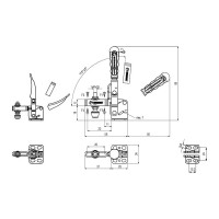 Прижим механический вертикальный KUKAMET, усилие 71 кг 211-0-M