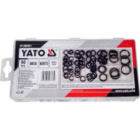 Набор металлорезиновых шайб 90 шт, пластиковый кейс YATO YT-068581