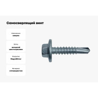 Самосверлящий винт Fasty sd5 fh с прессшайбой, 5.5x19 мм, Magnisilver 1000hrs, 500 шт. P15019FH3AMS