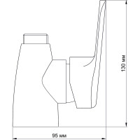 Корпус смесителя ARCO DA VELLA кухня 40 боковая ручка, материал цинк, с гайкой 08232