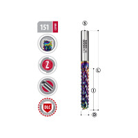 Фреза многолезвийная с DLC покрытием для композитных материалов 4х50х25 мм, s=4 мм WOODWORK 151.2550.04