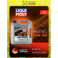 Моторное масло LIQUI MOLY Special Tec LL НС-синтетическое, 5W-30, SL, A3/B4, 4 л 2339