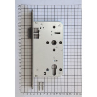 Корпус огнестойкого замка Doorlock DL1769С/65/72/24/9/SSS матовая нержавеющая сталь, реверсивный, под цилиндр, бэксет 65 мм, межосевое расстояние 72 мм 75307
