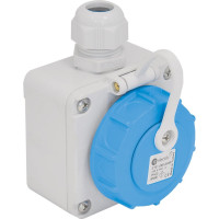 Кабельная настенная розетка TP Electric синий 16a/240в/2p+e/ip68 3101-380-0900