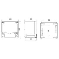 Распределительная коробка Mete Enerji алюминиевая, 100x100x73, IP67 402506