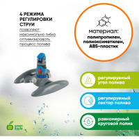 Секторный разбрызгиватель GREEN APPLE GWRS12044 пластик Б0003103