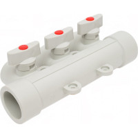 Коллектор с шаровыми кранами LAMMIN ppr 32x3 25/1 серый Lm31081003032G
